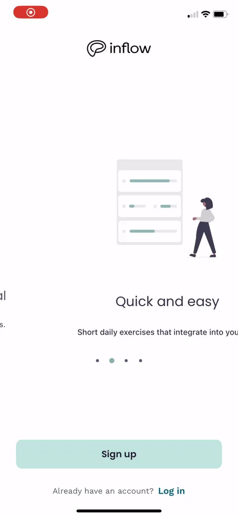 Inflow onboarding screen 1