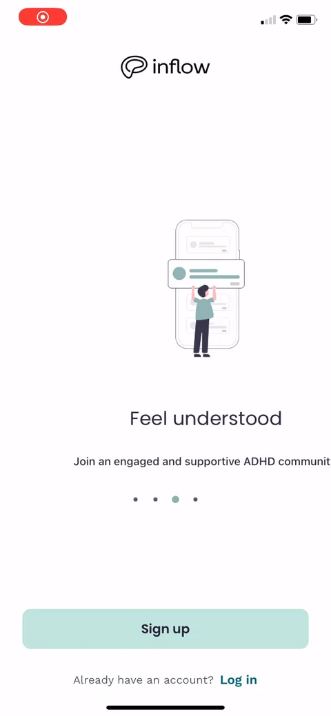 Inflow onboarding screen 2: Leads with 