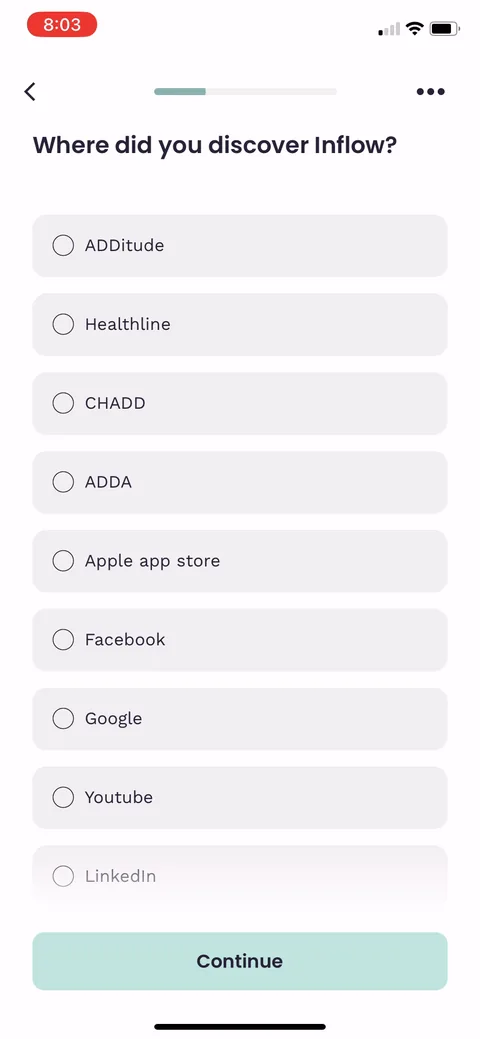 Inflow onboarding screen 12: 