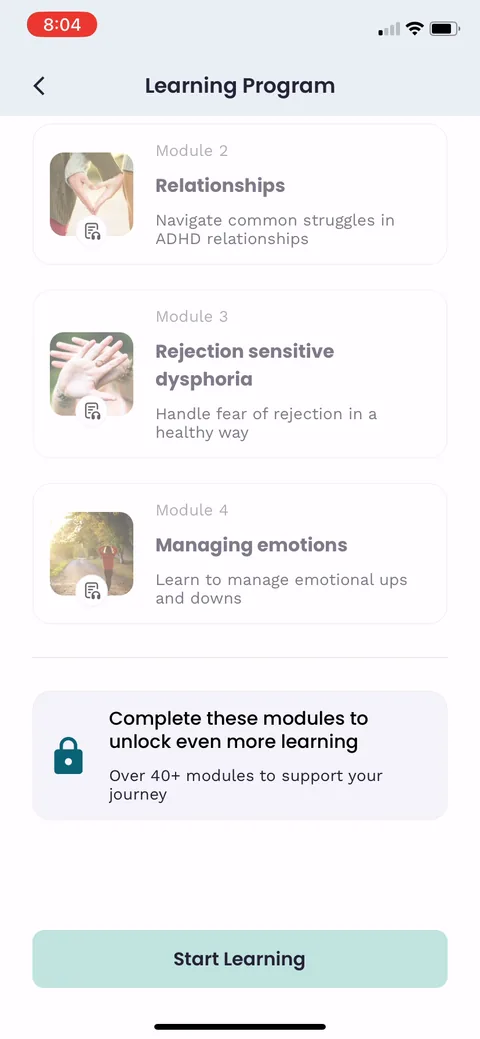 Inflow onboarding screen 44: The rest of the modules sit behind 