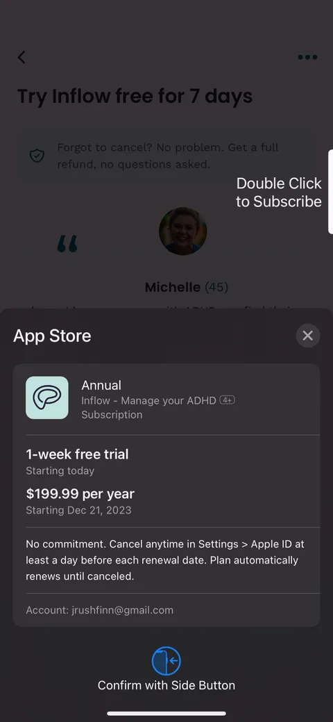 Inflow onboarding screen 72