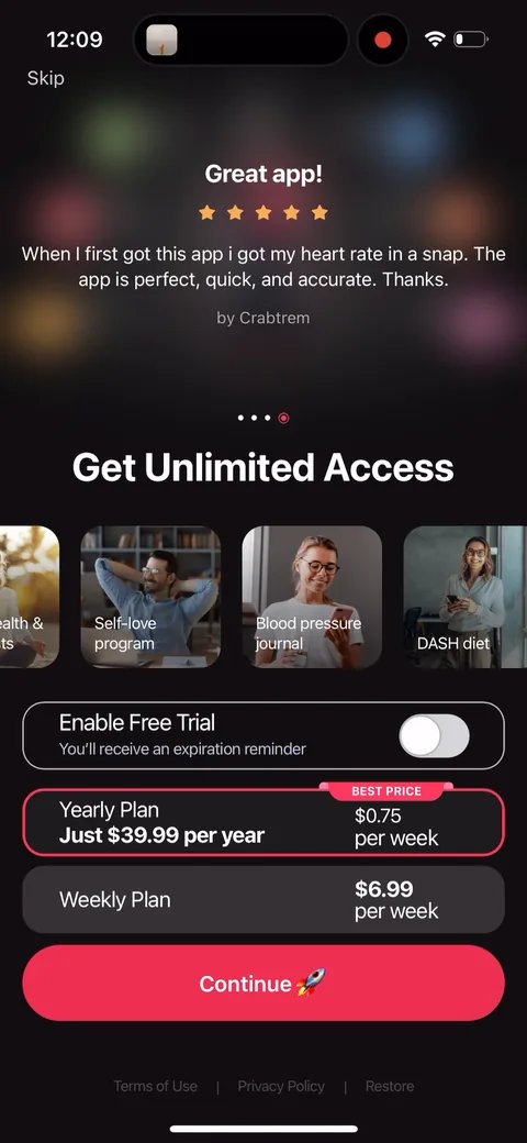 Inpulse onboarding screen 20