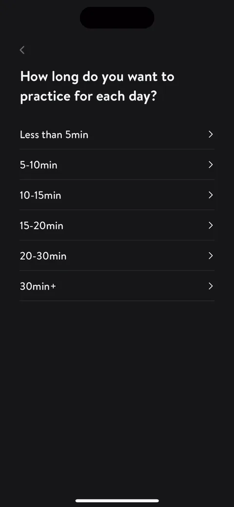 Insight Timer onboarding screen 28: 