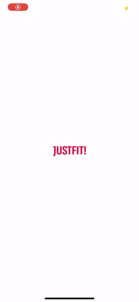 Justfit onboarding screen 1