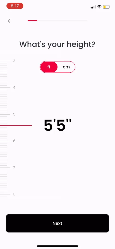 Justfit onboarding screen 10