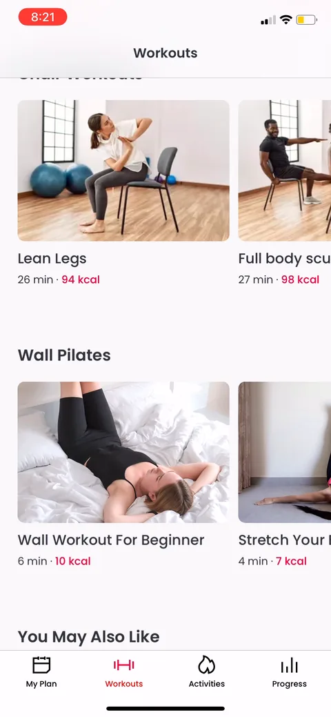 Justfit onboarding screen 102