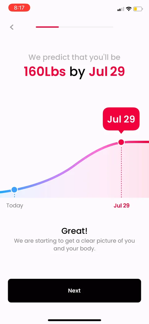 Justfit onboarding screen 13