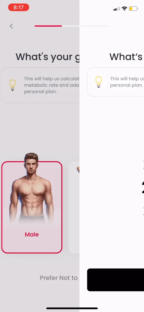 Justfit onboarding screen 16