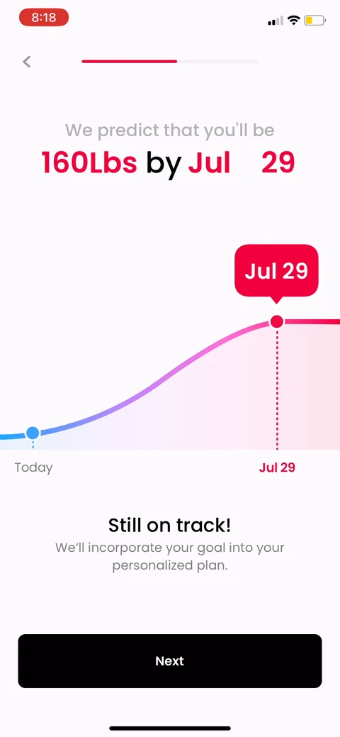 Justfit onboarding screen 23