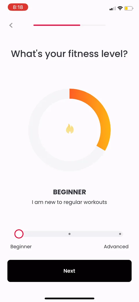 Justfit onboarding screen 29