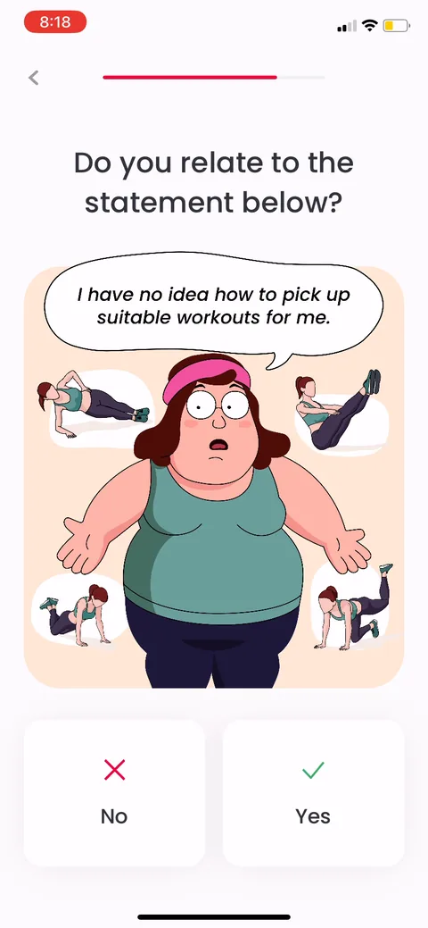 Justfit onboarding screen 35