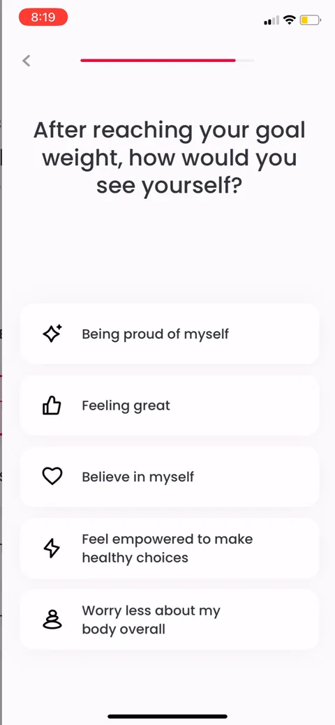 Justfit onboarding screen 41