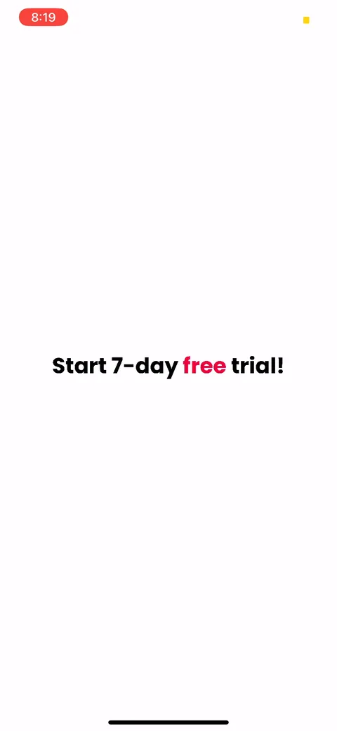 Justfit onboarding screen 60: 