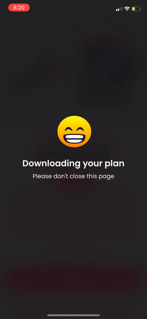 Justfit onboarding screen 72