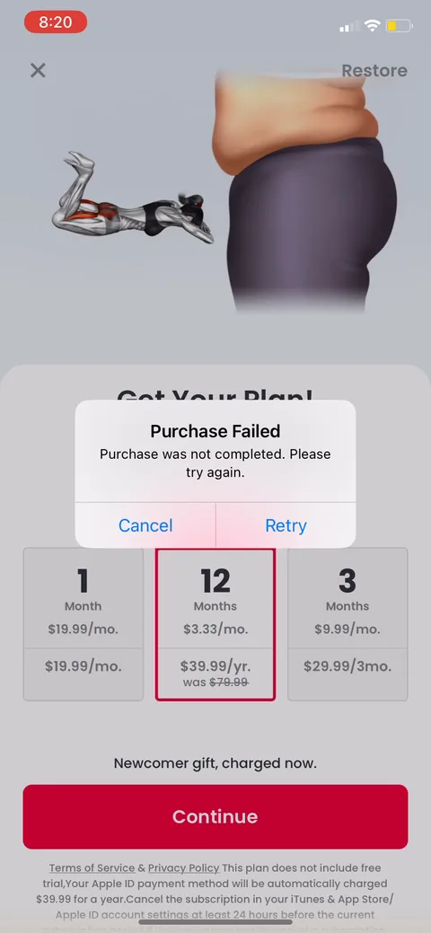 Justfit onboarding screen 75