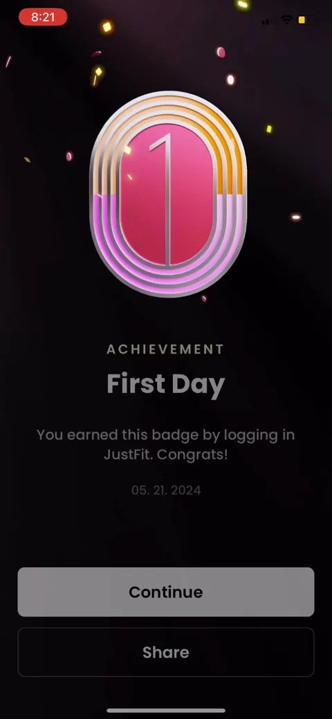 Justfit onboarding screen 90: 