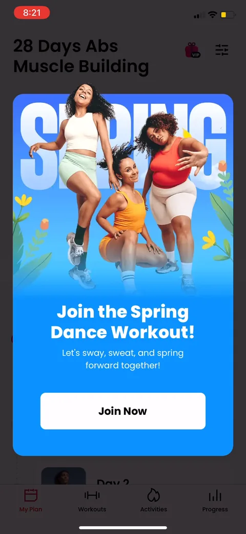 Justfit onboarding screen 92