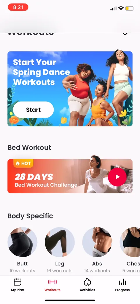 Justfit onboarding screen 96