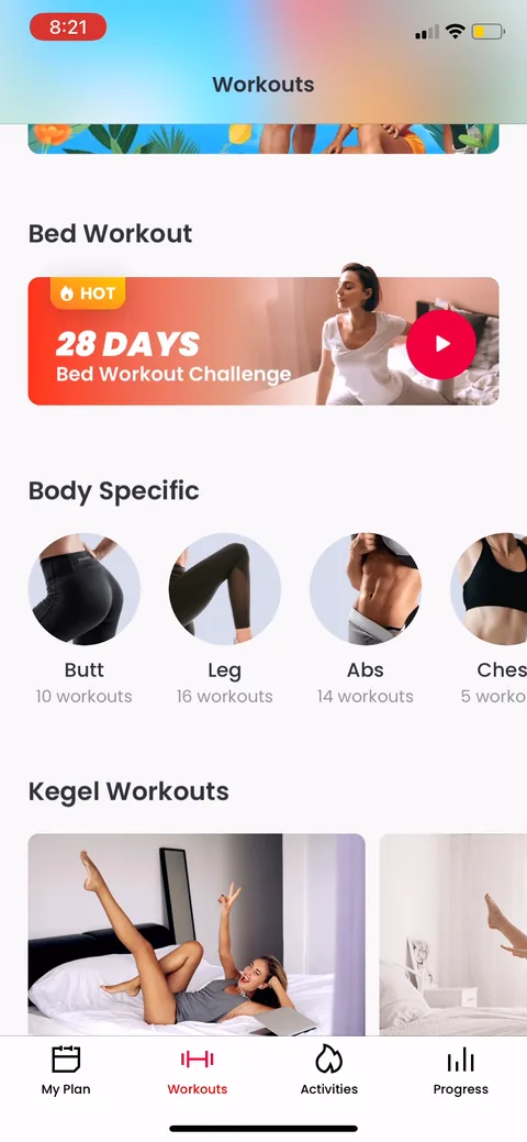Justfit onboarding screen 97