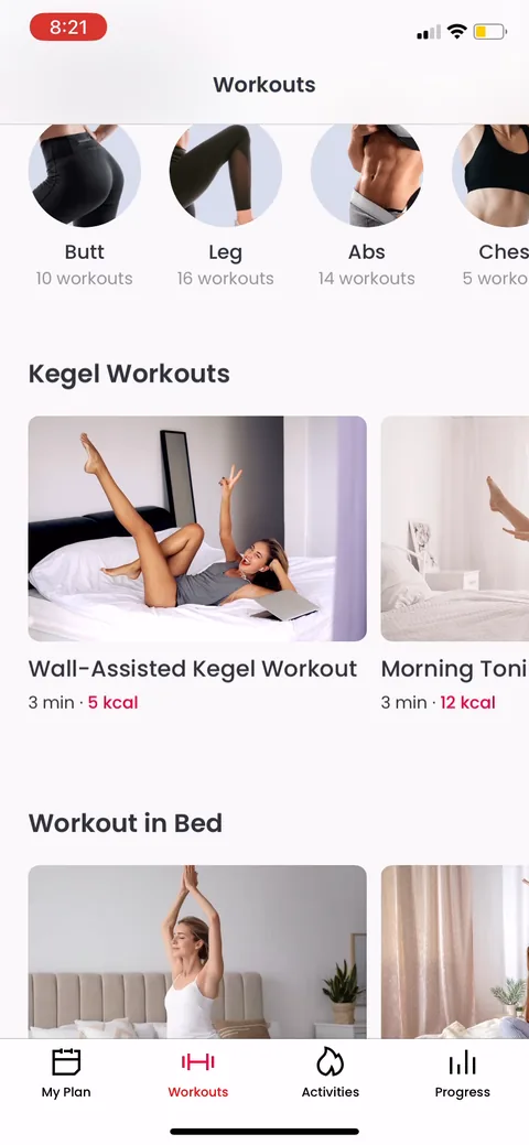 Justfit onboarding screen 98