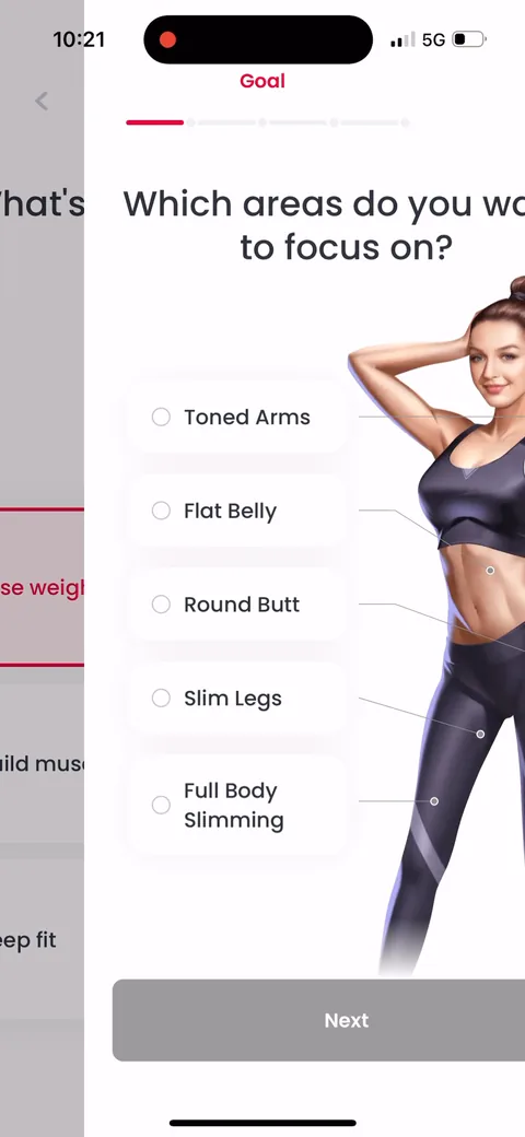 Justfit onboarding screen 8