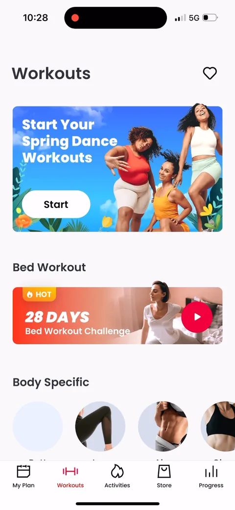 Justfit onboarding screen 104