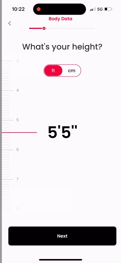 Justfit onboarding screen 11