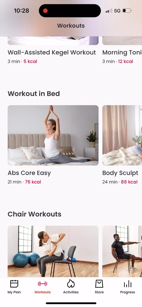 Justfit onboarding screen 112