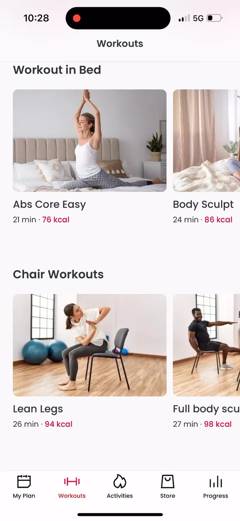 Justfit onboarding screen 113