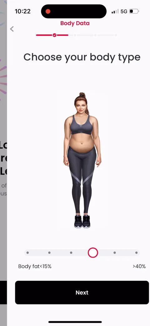 Justfit onboarding screen 14