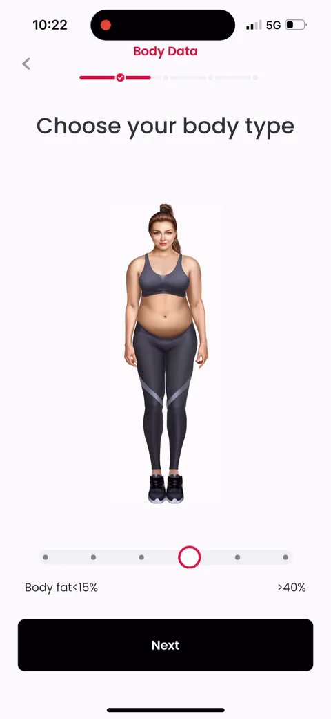Justfit onboarding screen 15