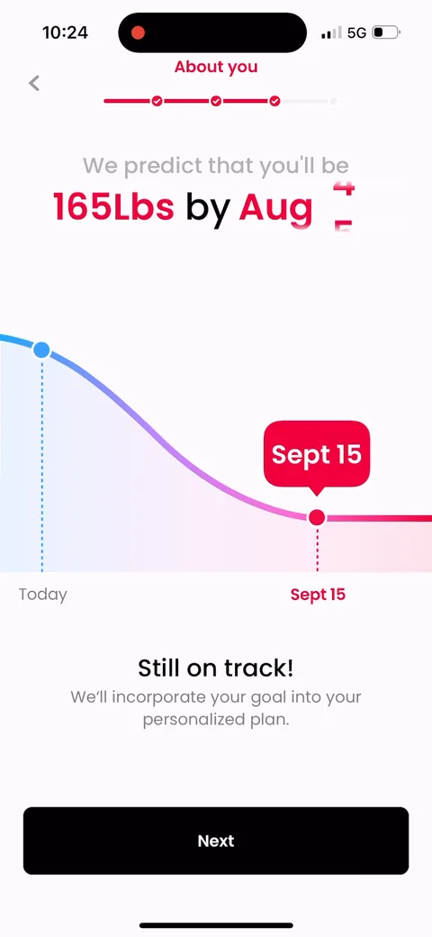 Justfit onboarding screen 33
