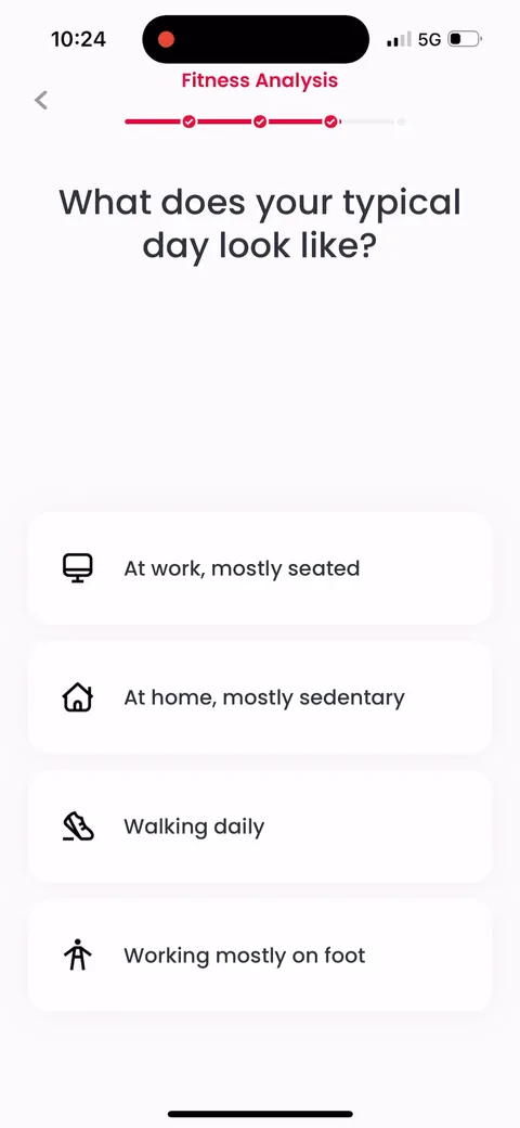 Justfit onboarding screen 35