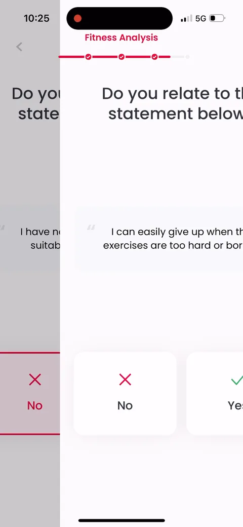Justfit onboarding screen 52