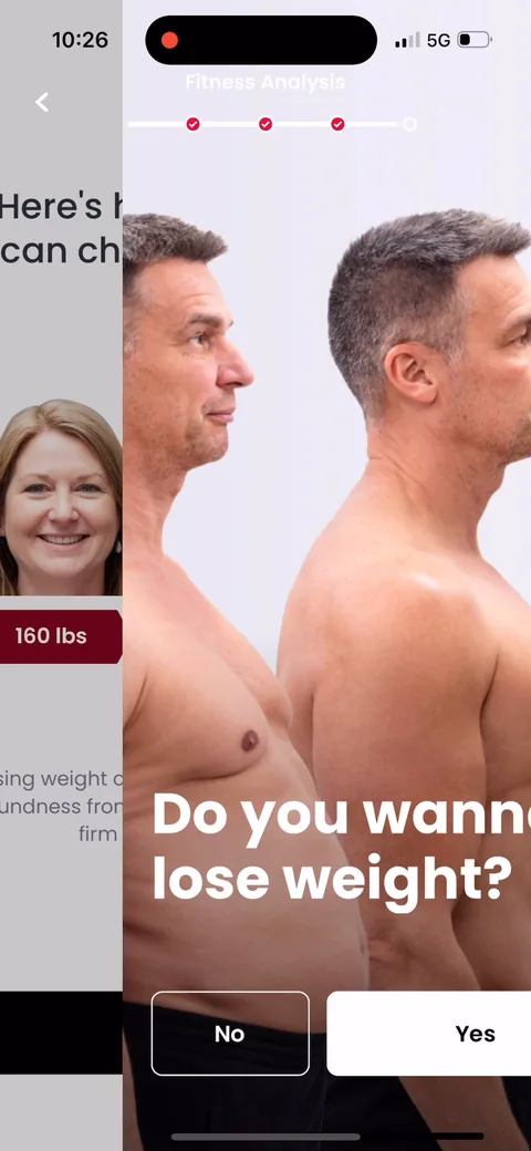 Justfit onboarding screen 62