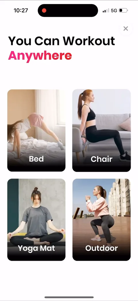 Justfit onboarding screen 86