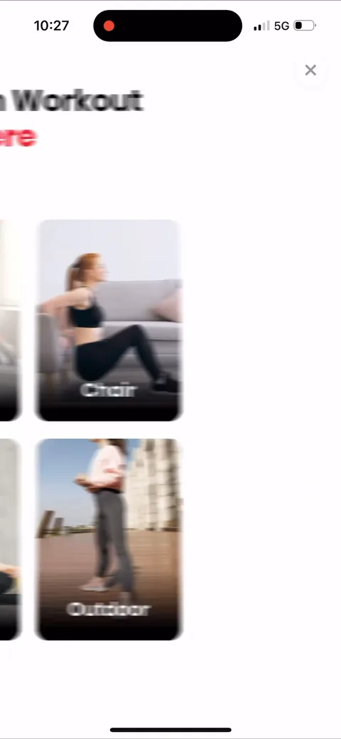 Justfit onboarding screen 87