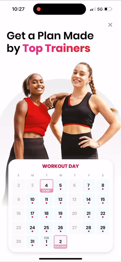 Justfit onboarding screen 90