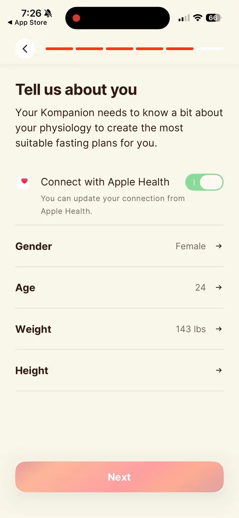 Kompanion onboarding screen 30