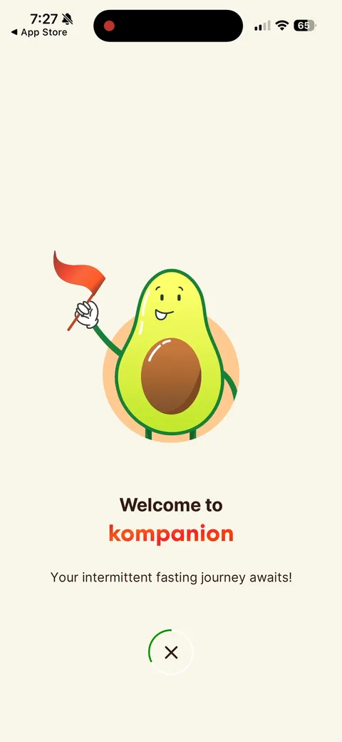 Kompanion onboarding screen 75: 'Welcome to Kompanion