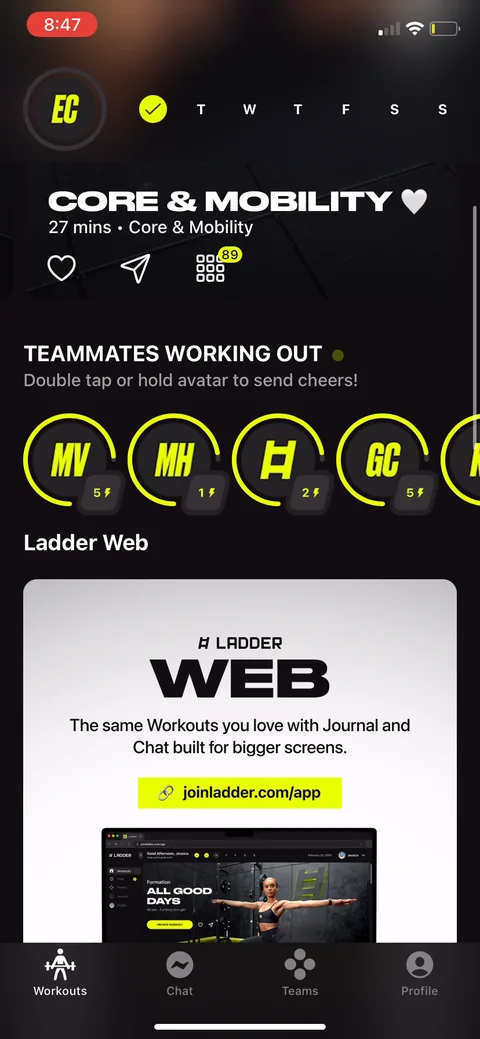Ladders onboarding screen 108