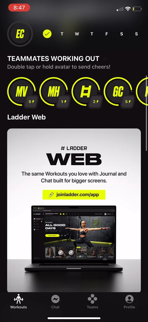 Ladders onboarding screen 109