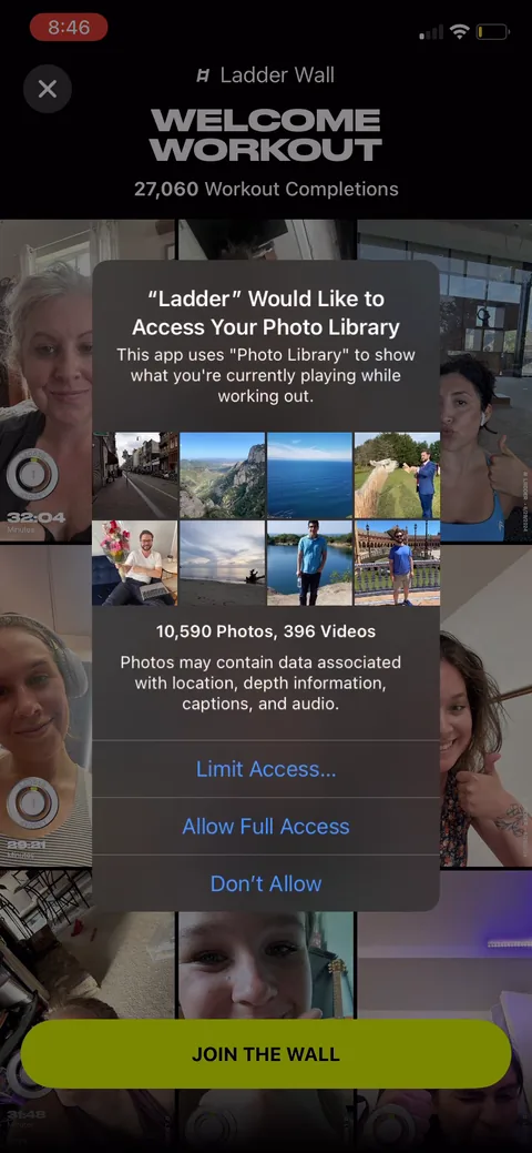 Ladders onboarding screen 92