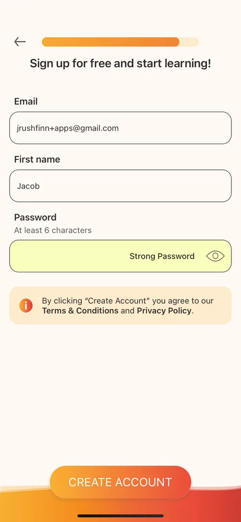 Lingvano onboarding screen 18