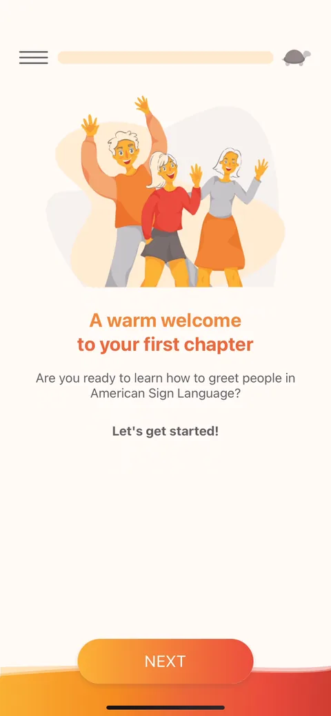 Lingvano onboarding screen 27: The first chapter starts here, after the paywall