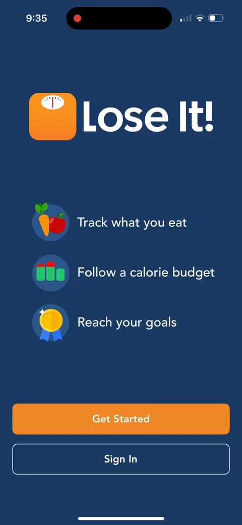 Lose It onboarding screen 2: 
