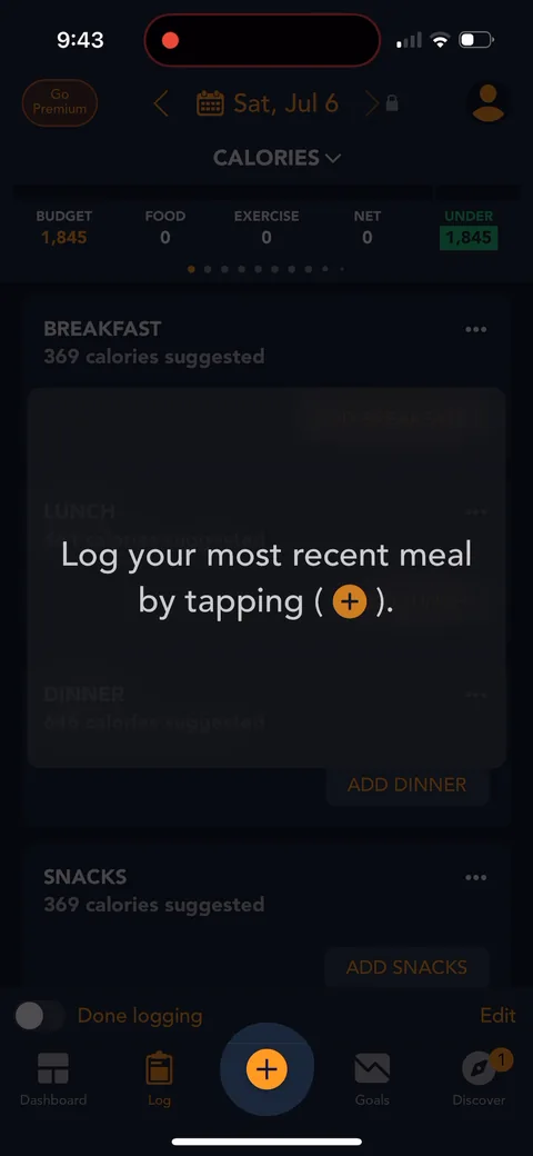 Lose It onboarding screen 109: 
