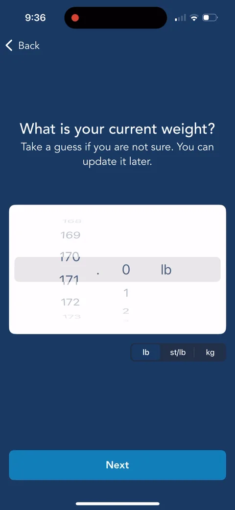 Lose It onboarding screen 13: 