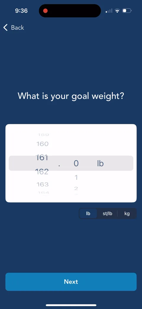 Lose It onboarding screen 16