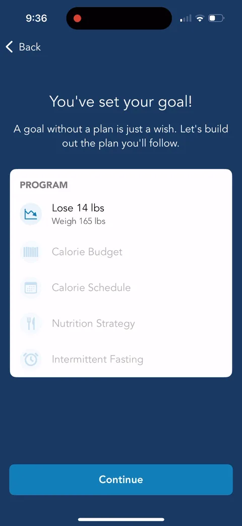 Lose It onboarding screen 17: 